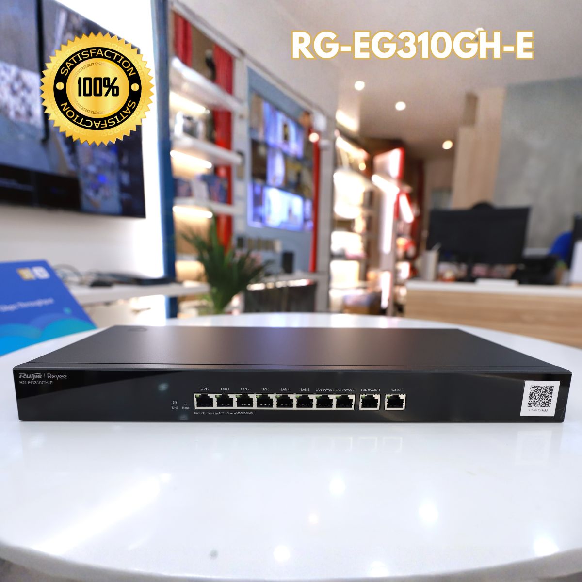Smart Gateway 10 cổng Ruijie RG-EG310GH-E tốc độ 1.5Gbps, 300 người dùng đồng thời 