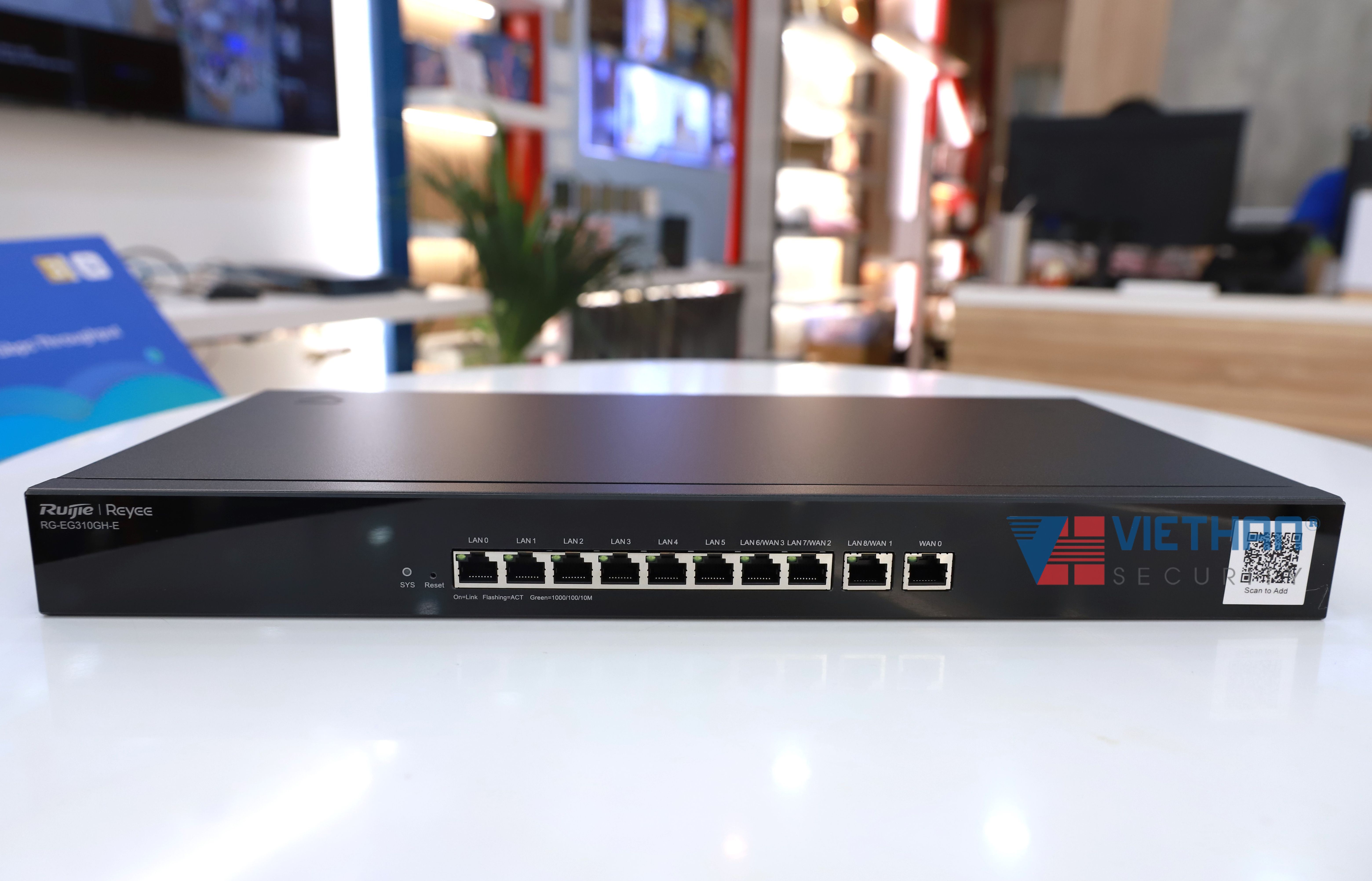 Smart Gateway 10 cổng Ruijie RG-EG310GH-E tốc độ 1.5Gbps, 300 người dùng đồng thời 