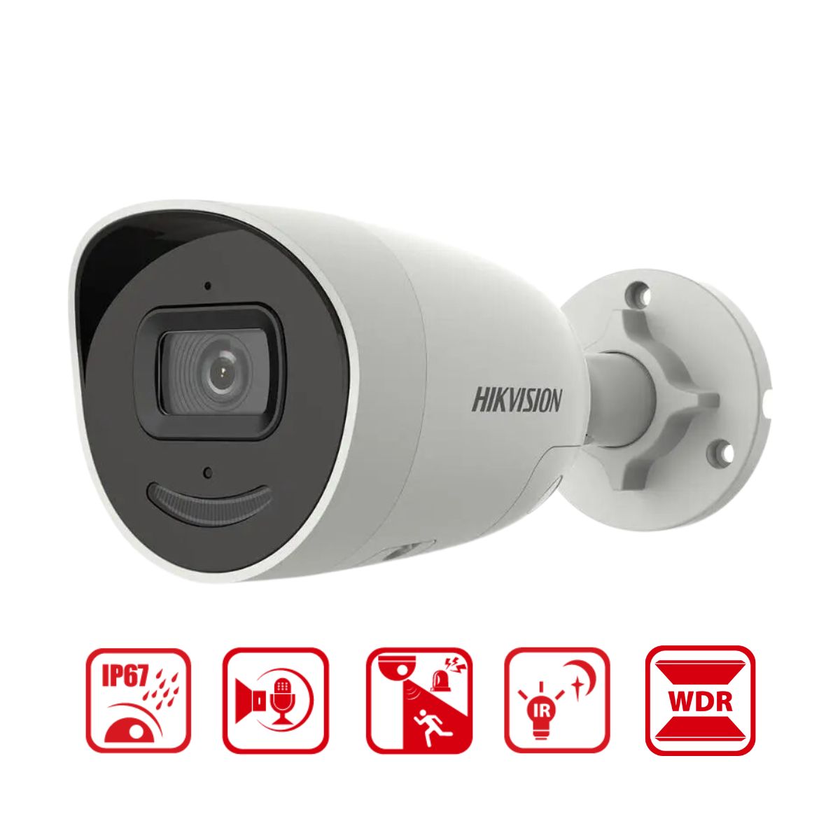 Camera IP hồng ngoại 40m Hikvision DS-2CD2086G2-IU/SL (D) 8MP 4K, tích hợp mic và loa, chống báo động giả