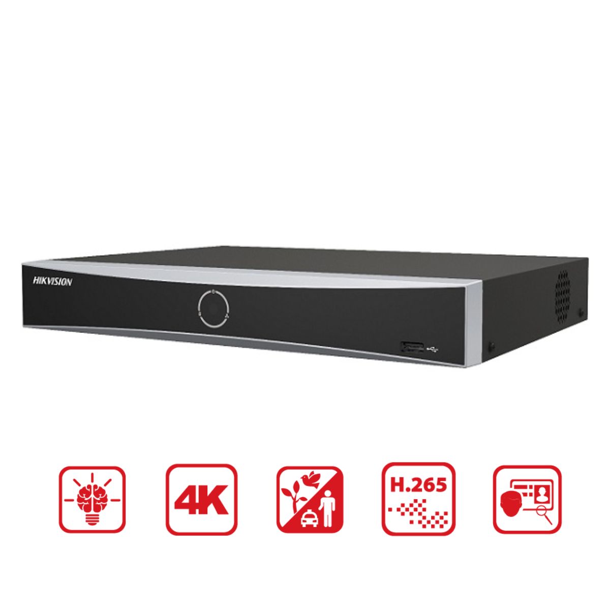 Đầu thu camera 8 kênh Hikvision DS-7608NXI-K2 hỗ trợ 2 SATA 10TB, Hỗ trợ tìm kiếm bằng khuôn mặt