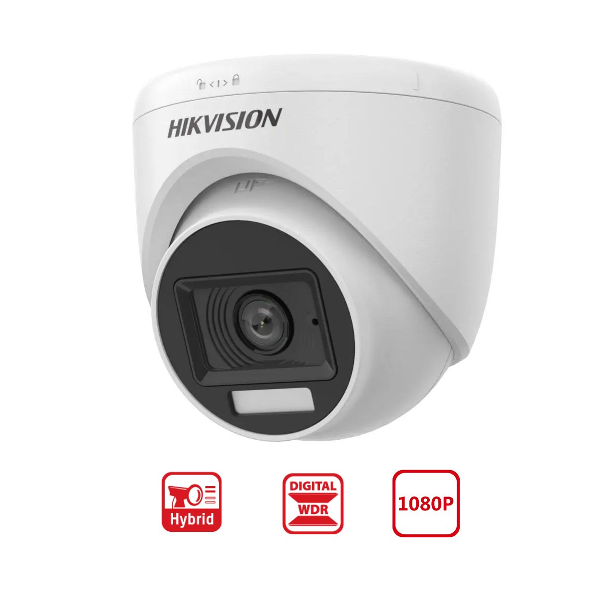 Camera dome trong nhà Smart Hybrid light Hikvision DS-2CE76D0T-EXLPF 2MP 1080P, hồng ngoại 20m, đèn ánh sáng trắng 20m