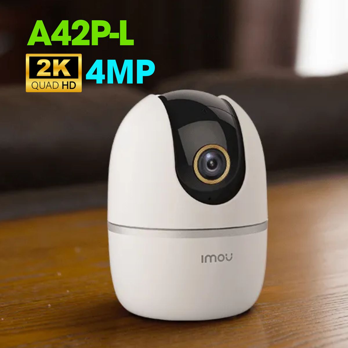 Camera wifi không dây IMOU A42P-L 4MP, tích hợp mic và loa, hồng ngoại 10m, chế độ riêng tư