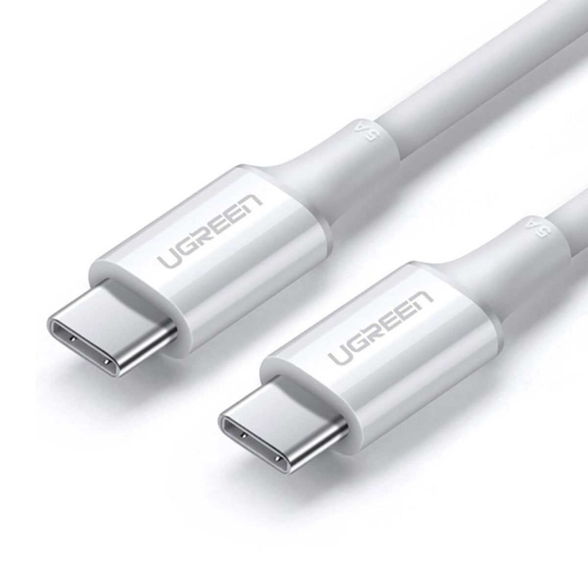 Cáp sạc 1m USB-C đến USB-C Ugreen 60551 US300 màu trắng, tương thích rộng, công suất 100W