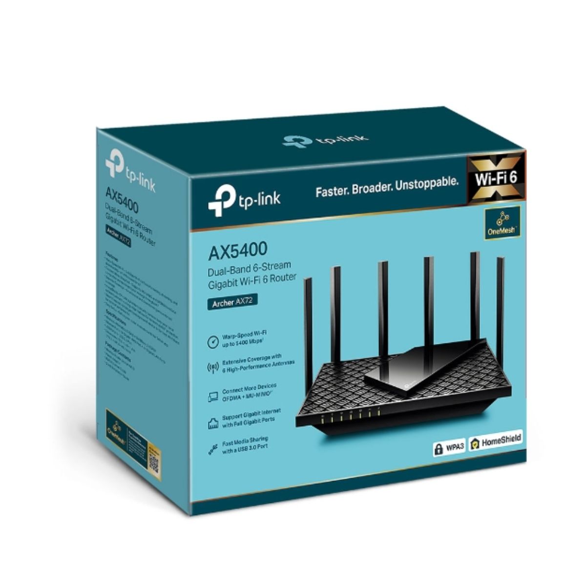 Thiết bị mạng wifi 6 TP-Link Archer AX72 tốc độ 5400 Mbps, công nghệ MU-MIMO và OFDMA