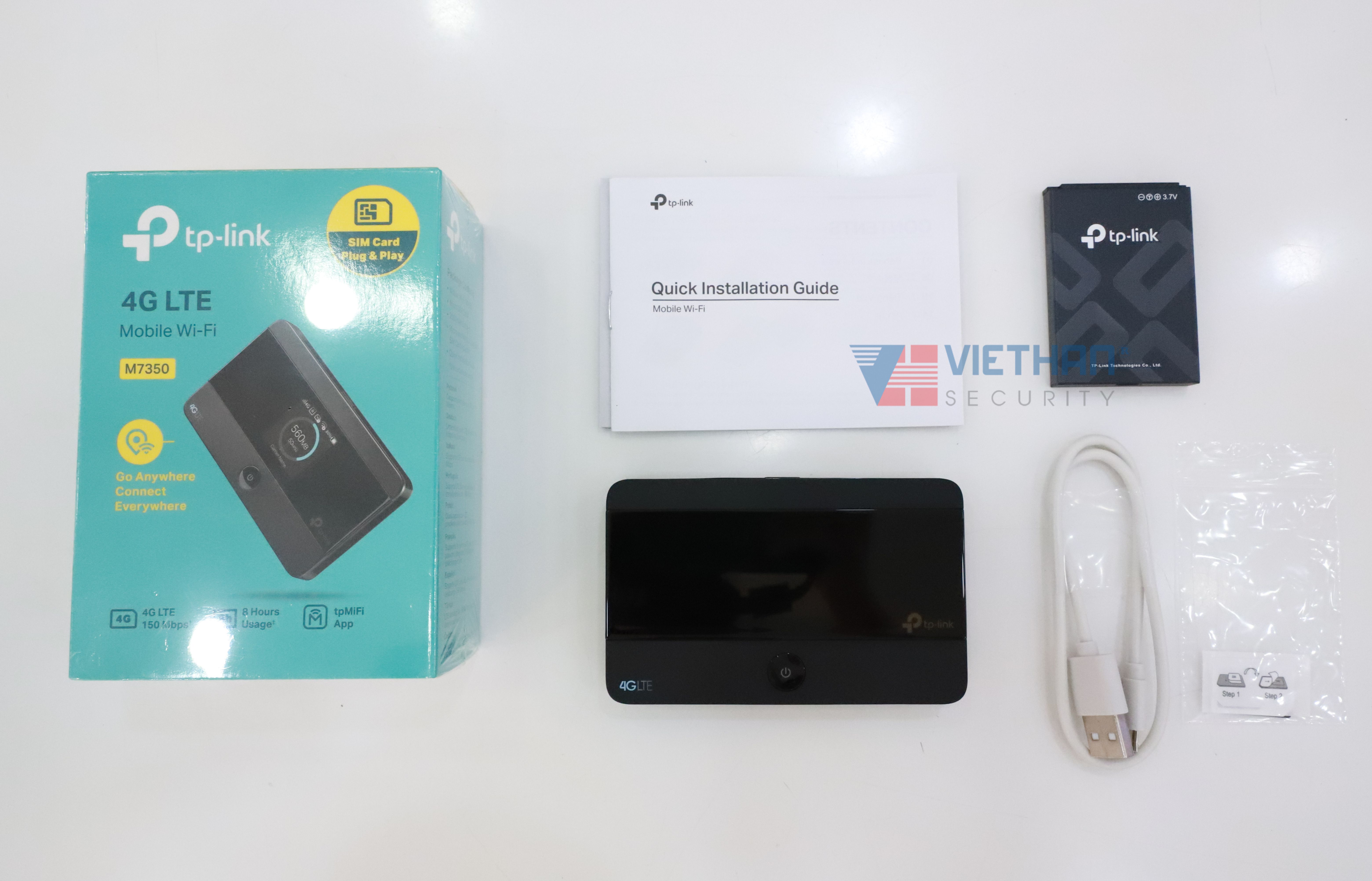 Bộ phát wifi di dộng 4G LTE TP-Link M7350 Hỗ trợ 10 thiết bị kết nối, Pin dung lượng 2000mAh