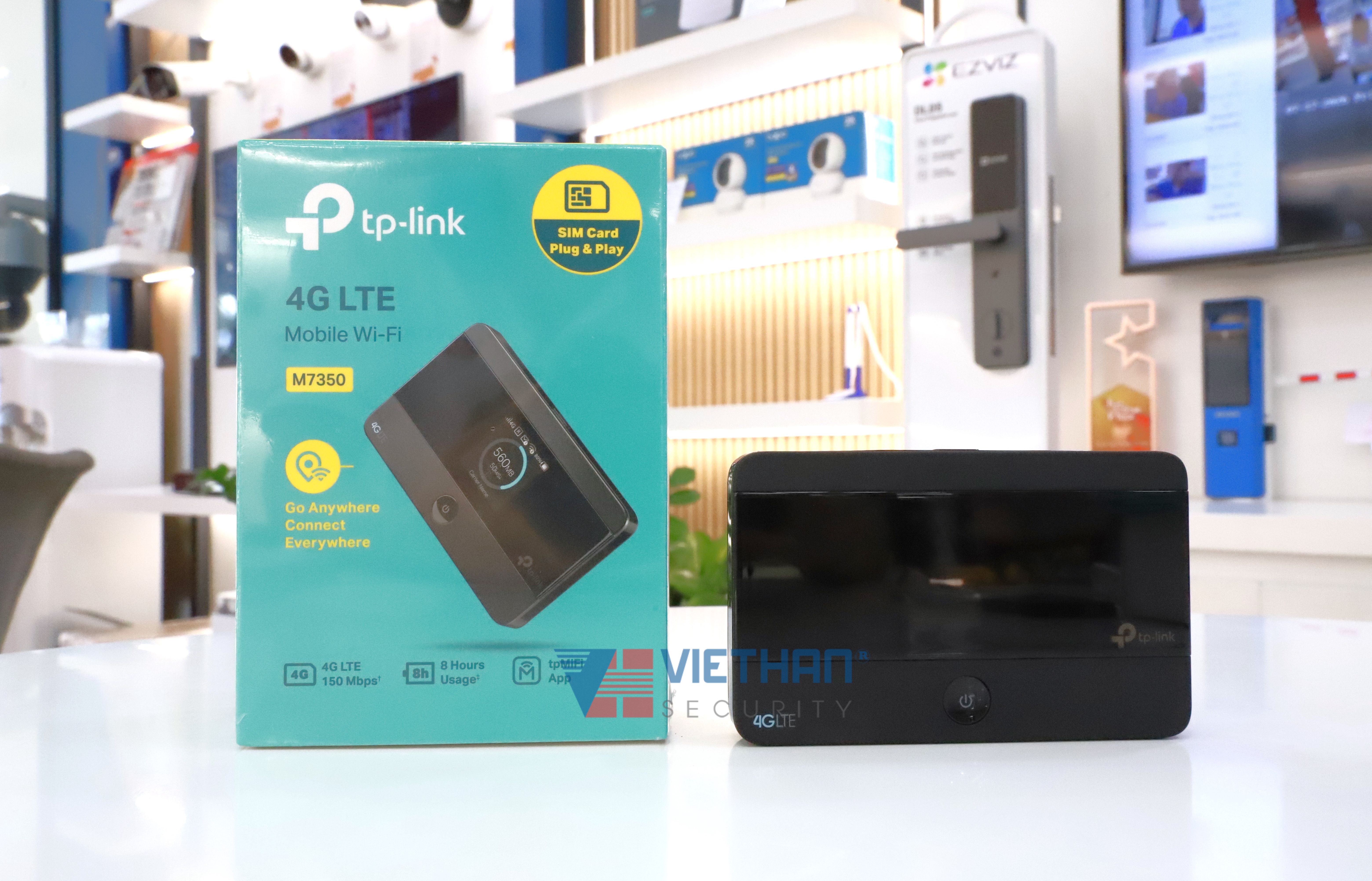 Bộ phát wifi di dộng 4G LTE TP-Link M7350 Hỗ trợ 10 thiết bị kết nối, Pin dung lượng 2000mAh