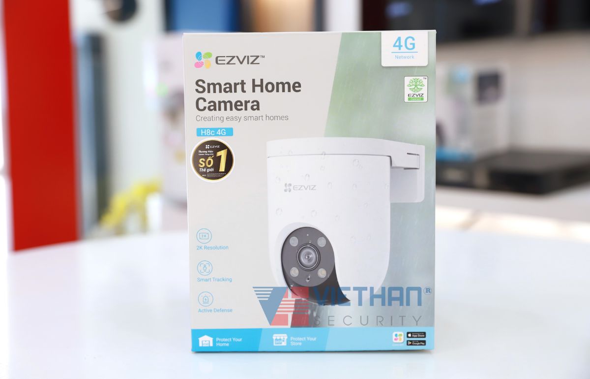Camera wifi dùng sim 4G Ezviz H8c 4G 2K hồng ngoại 30m, phát hiện chuyển động, đàm thoại 2 chiều