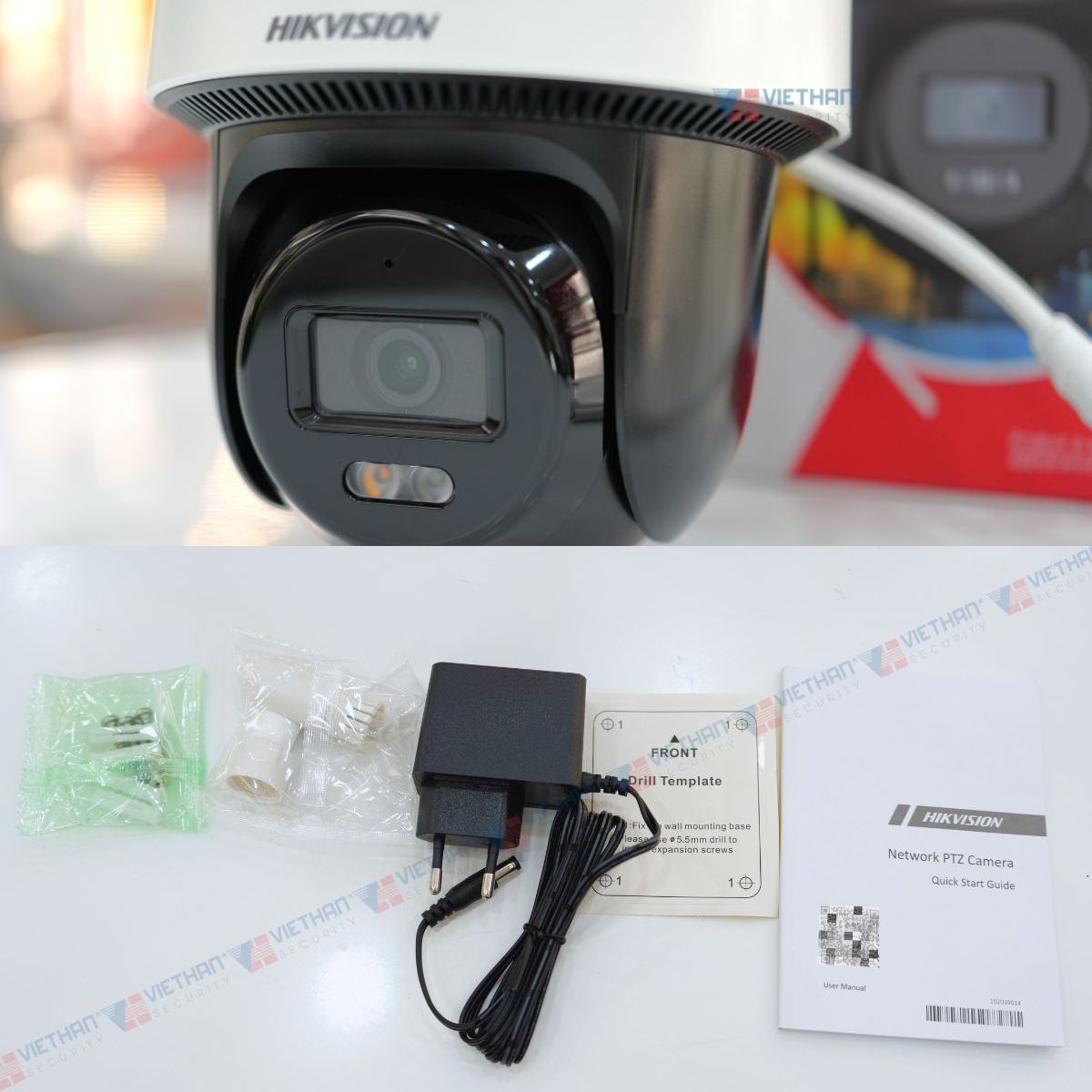 Camera IP Smart Hybrid light 4MP Hikvision DS-2DE2C400MWG-E hồng ngoại 30m, tích hợp mic và loa