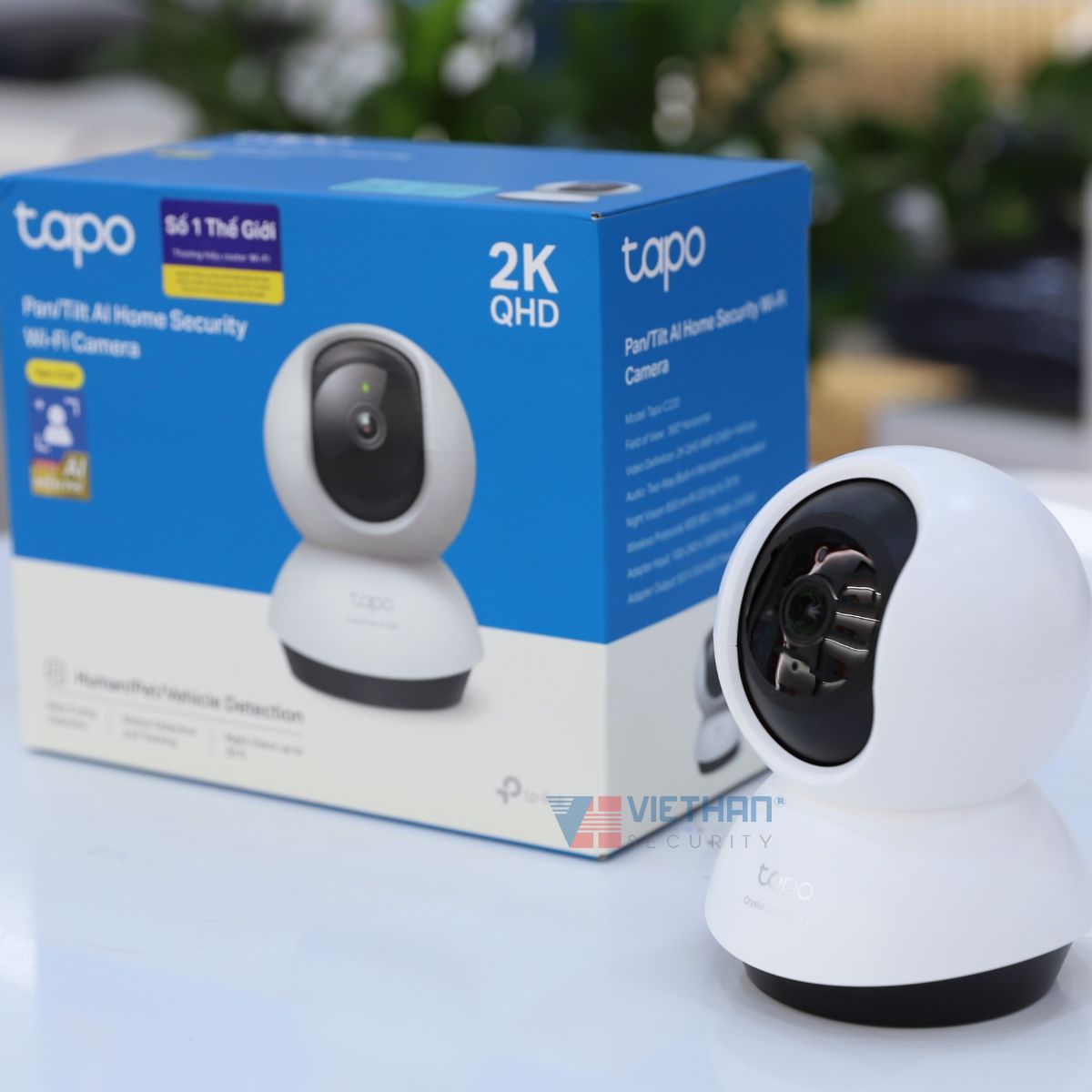 Camera wifi trong nhà 360 độ 2K QHD TP-Link Tapo C220 đàm thoại 2 chiều, phát hiện thông minh