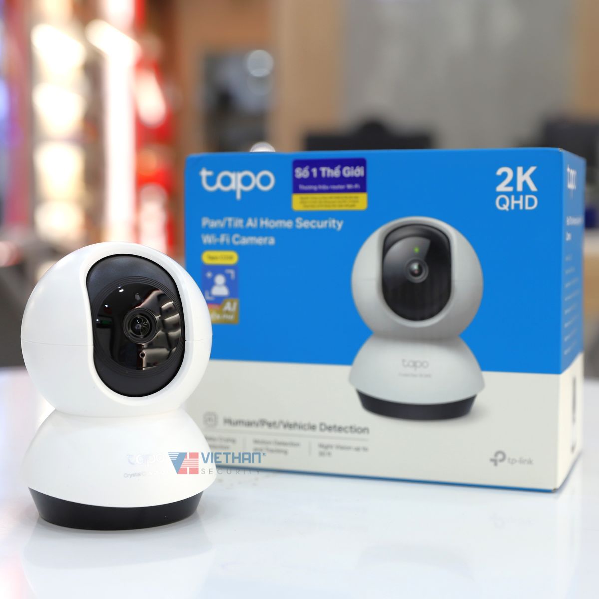 Camera wifi trong nhà 360 độ 2K QHD TP-Link Tapo C220 đàm thoại 2 chiều, phát hiện thông minh