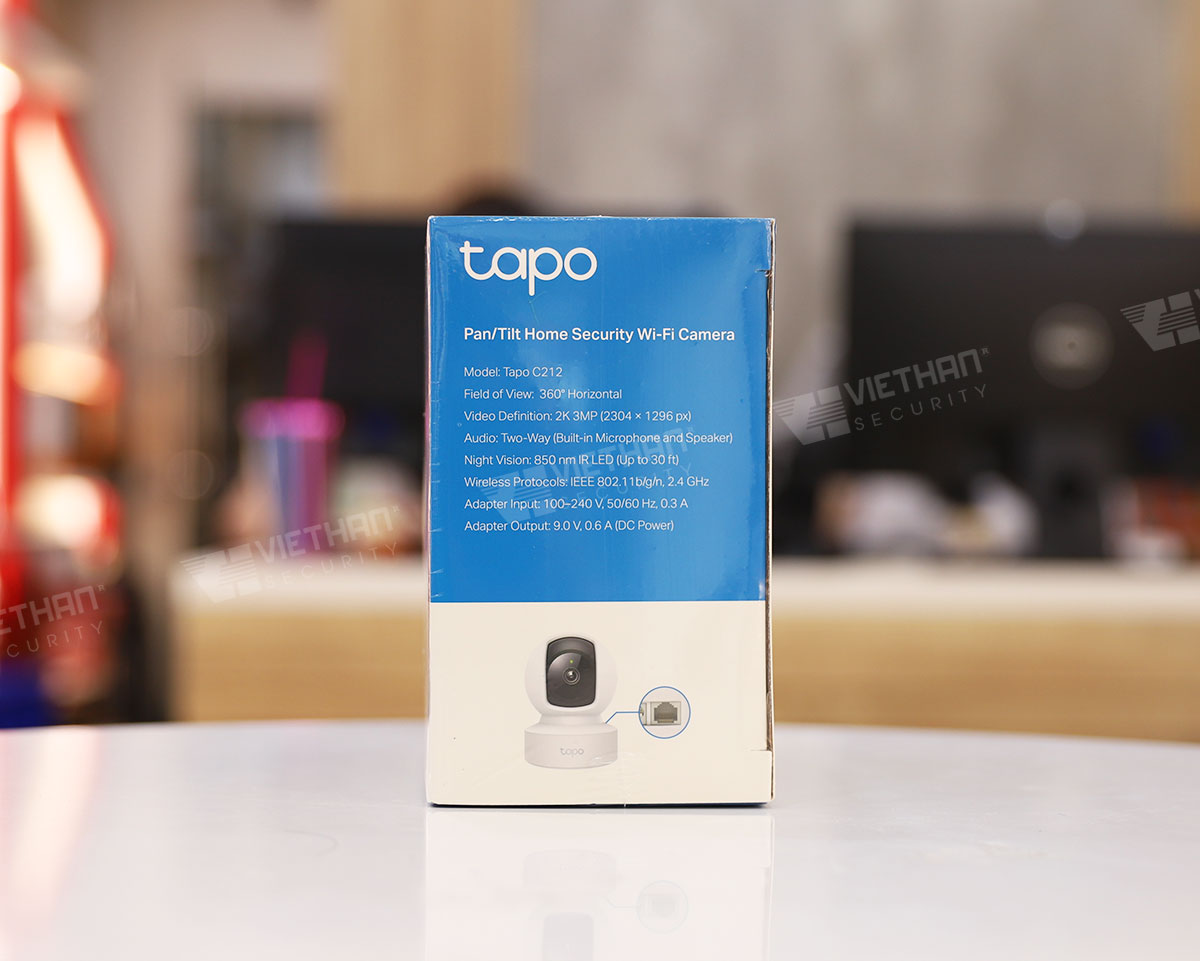 Camera quay quét 360 độ TP-Link Tapo C212 2K 3MP, đàm thoại 2 chiều, phát hiện chuyển động
