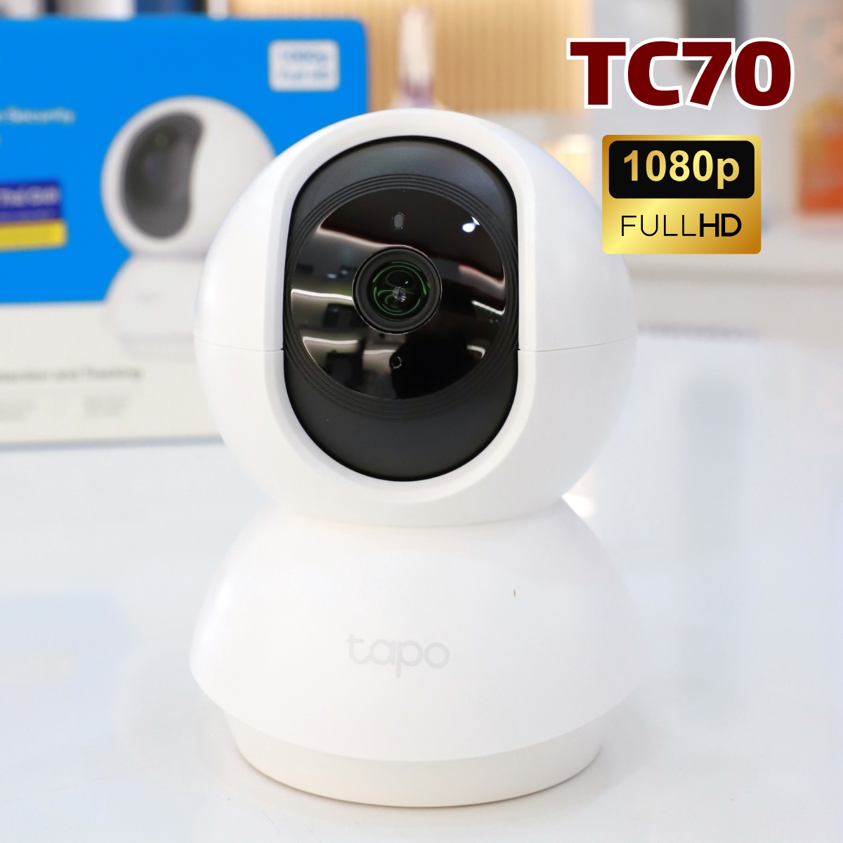 Camera wifi trong nhà 2MP 1080P TP-Link TC70 quay quét 360 độ, đàm thoại 2 chiều, phát hiện chuyển động