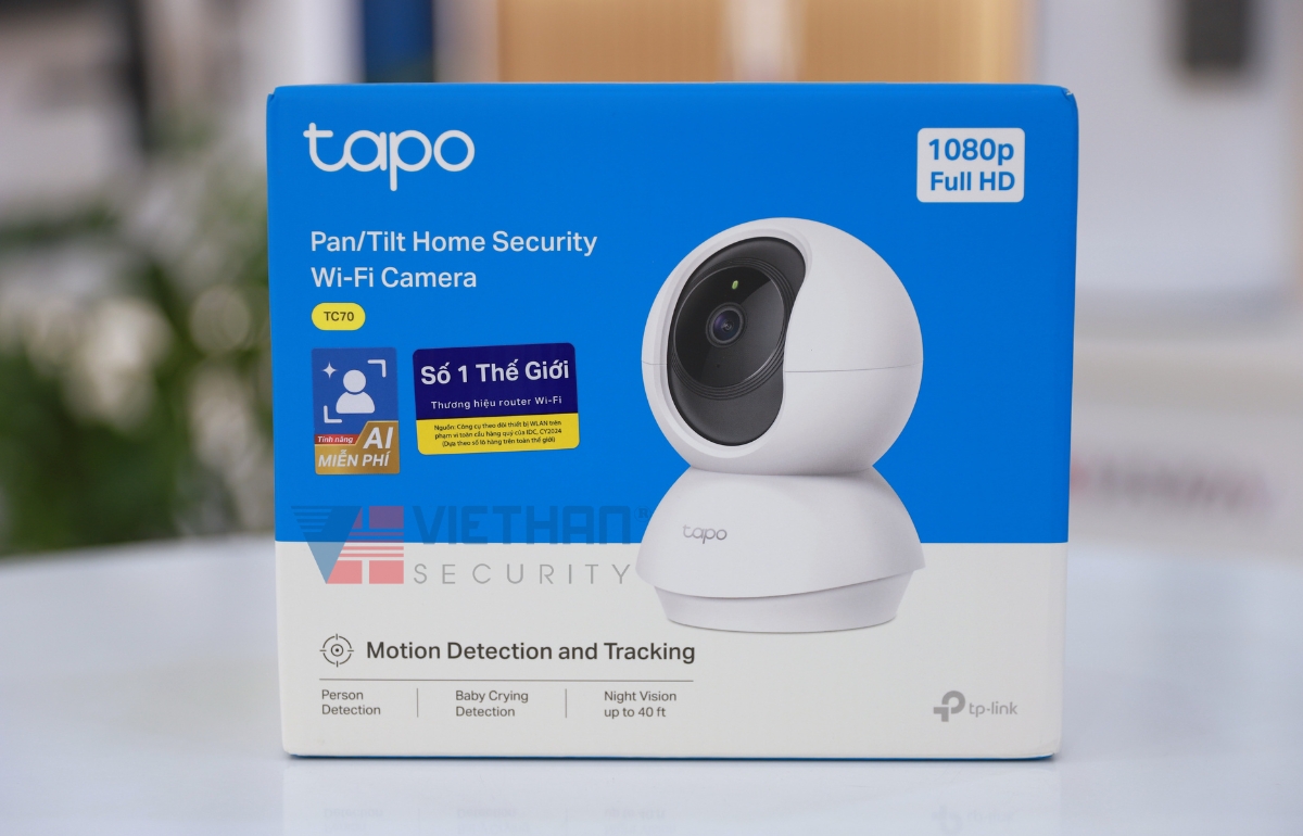 Camera wifi trong nhà 2MP 1080P TP-Link TC70 quay quét 360 độ, đàm thoại 2 chiều, phát hiện chuyển động