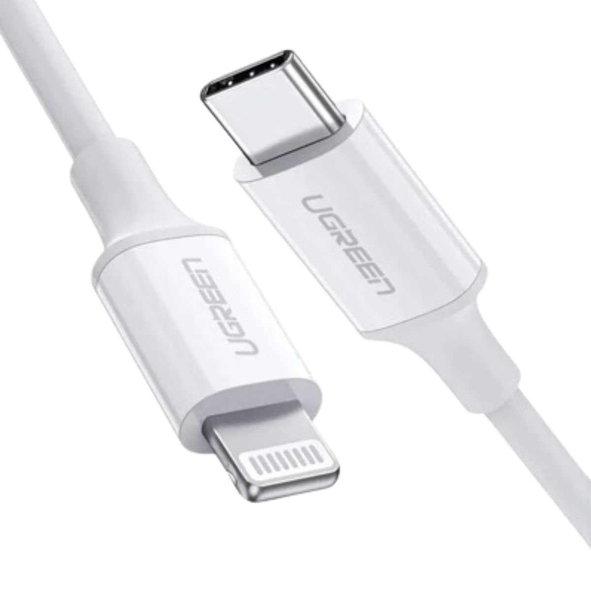 Cáp sạc 50cm USB Lightning Ugreen 60747 US171 màu trắng, tốc độ truyền dữ liệu 480Mbps
