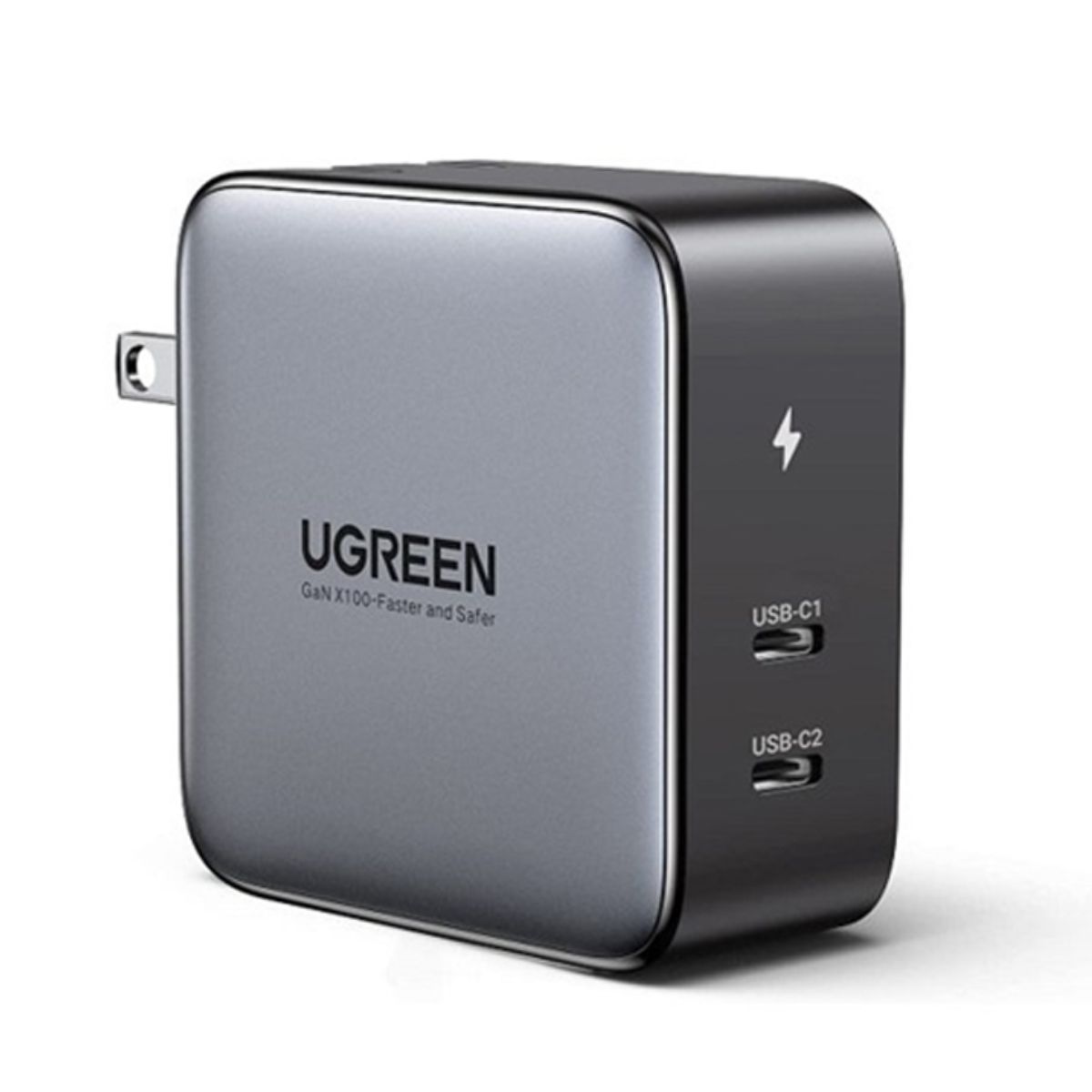 Củ sạc nhanh thông minh Ugreen 40795 CD254 Nexode 100W US, 2 cổng USB Type-C Hỗ trợ QC4+
