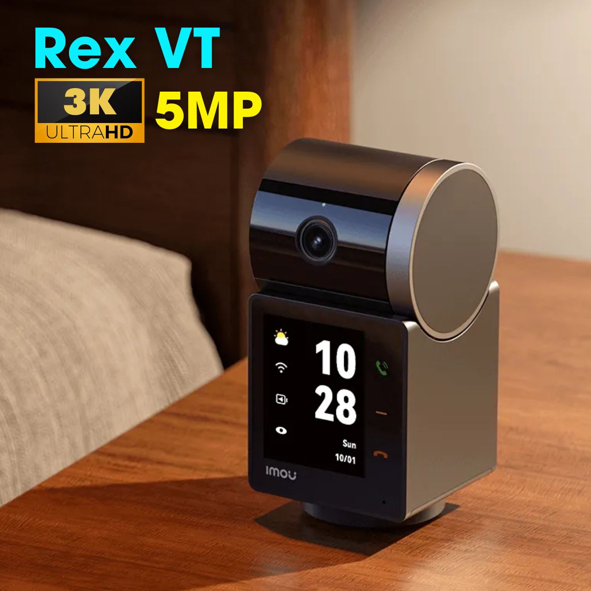 Camera Rex VT Pro gọi điện có hình 5MP Imou IPC-S2VBP-5M0WR Pin 2000mAh, đàm thoại 2 chiều