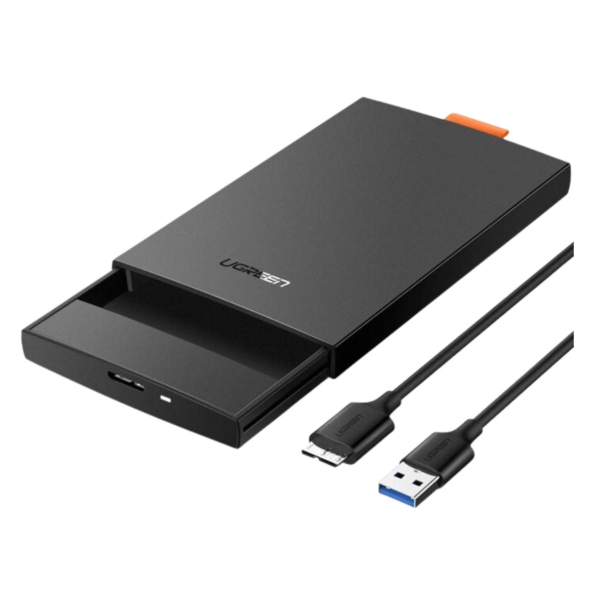  Hộp ổ cứng SATA 2.5inch USB 3.0 Ugreen 60353 CM237 màu đen, chiều dài cáp 50cm