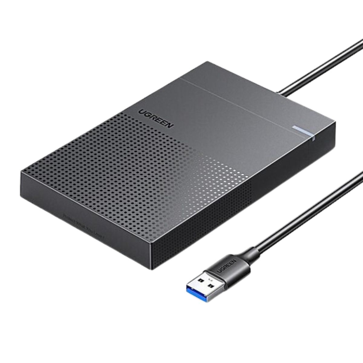 Vỏ ổ cứng Ugreen 30725 CM471 màu đen, 2,5 inch với cáp Micro USB to USB-A 5G