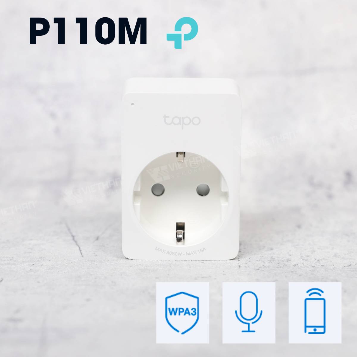 Ổ cắm điện mini thông minh TP-Link Tapo P110M(1-pack) điều khiển giọng nói, tiết kiệm điện
