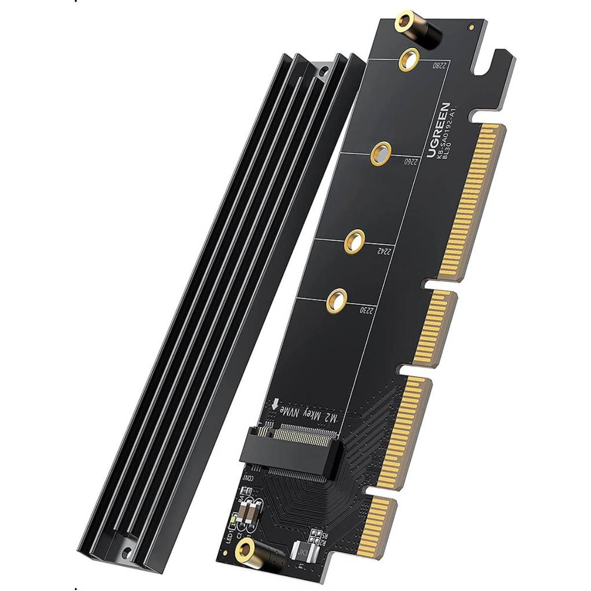 Card chuyển PCI-e ra NVMe Ugreen 30715 CM465 2 miếng đệm silicon