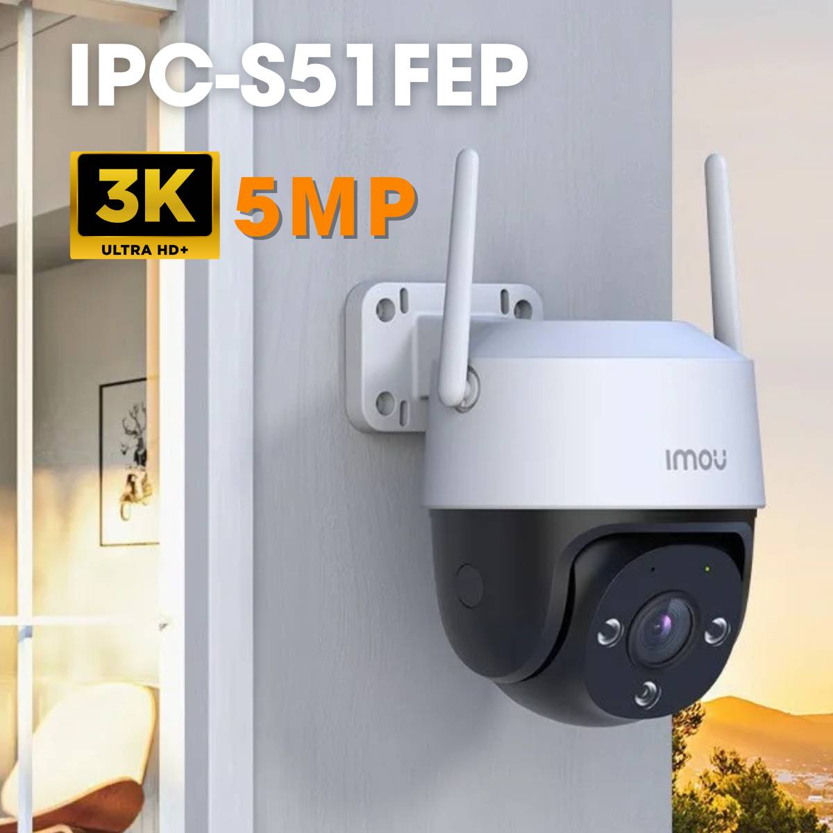 Camera Cruiser SE+ IMOU IPC-S51FEP 3K 5MP, xoay 360 độ, hồng ngoại ban đêm 30m, đàm thoại 2 chiều, phát hiện chuyển động bằng AI