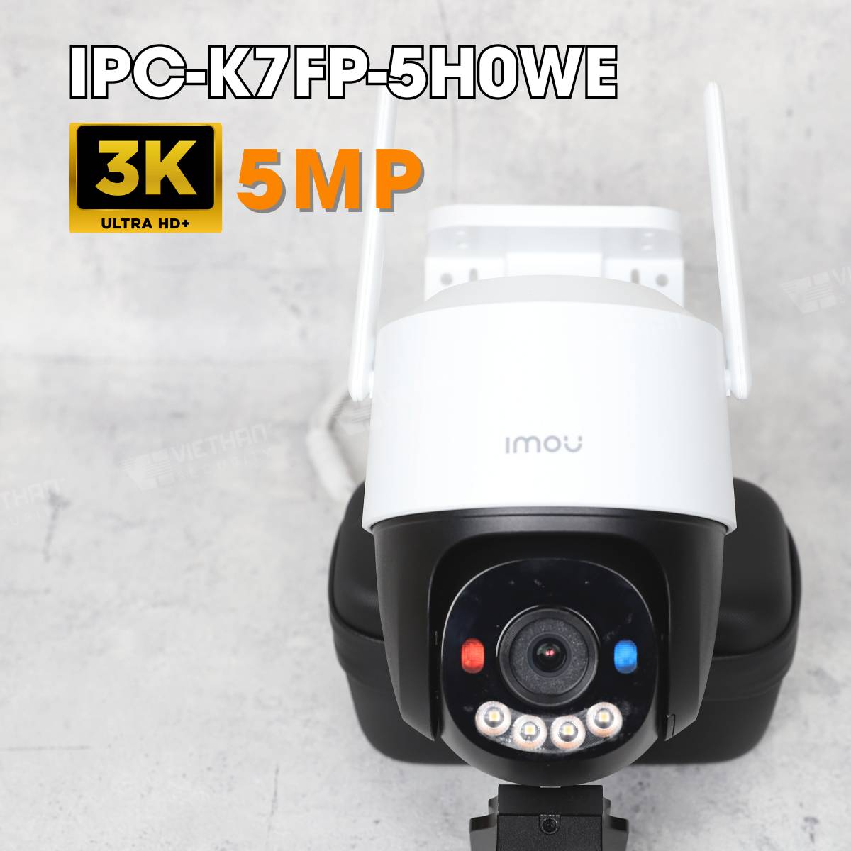 Camera ngoài trời Cruiser SC IMOU IPC-K7FP-5H0WE 3K 5MP, xoay 360 độ, đèn báo xanh đỏ, Wi-Fi 6, đàm thoại 2 chiều