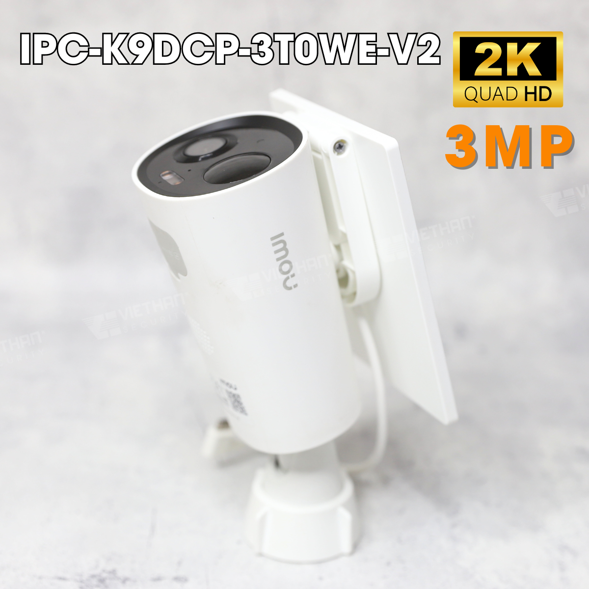 Camera pin tích hợp solar tấn pin mặt trời Cell 3C IMOU IPC-K9DCP-3T0WE-V2 2K 3MP wifi, đàm thoại 2 chiều, cảnh báo âm thanh