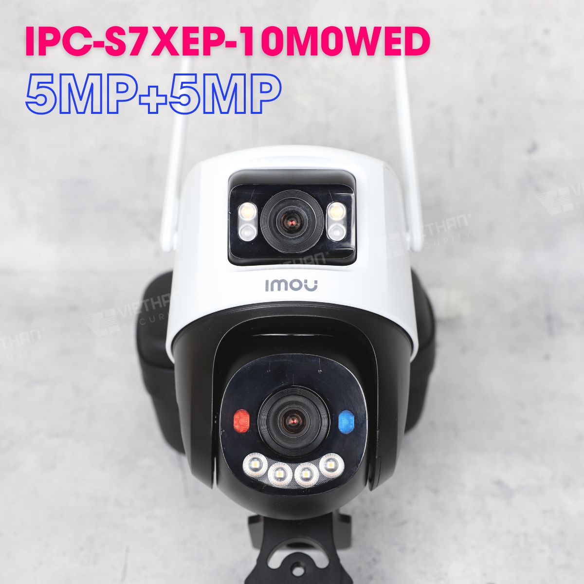 Camera Cruiser Dual 2 10MP IMOU IPC-S7XEP-10M0WED 5MP + 5MP hồng ngoại 30m, đèn còi báo xanh đỏ 110dB, đàm thoại 2 chiều