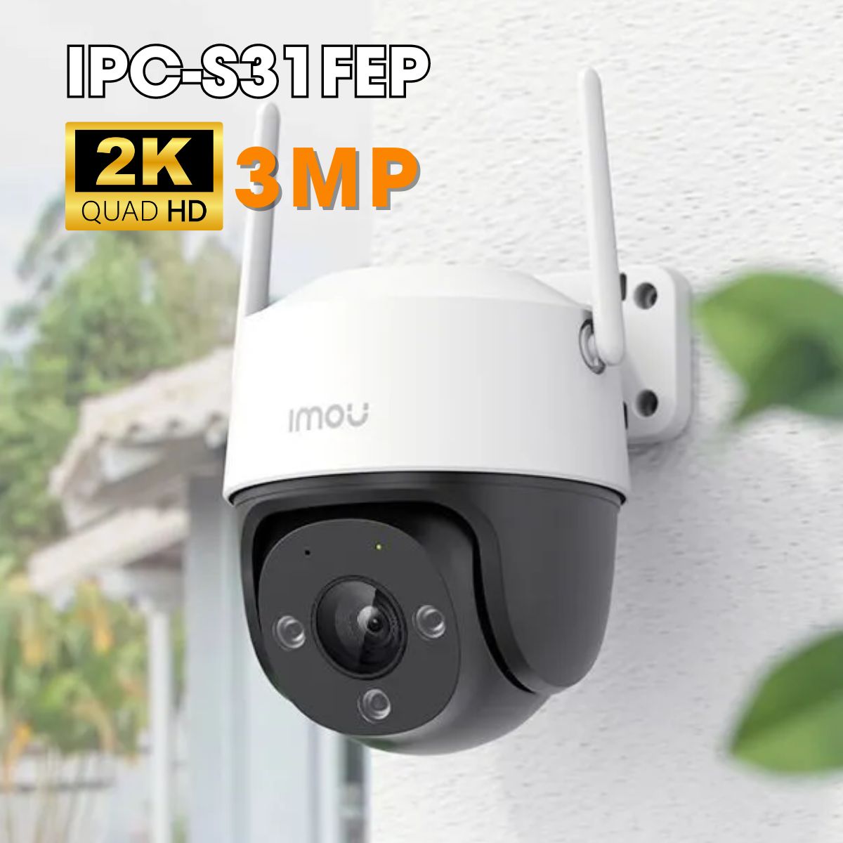Camera Cruiser SE+ Full Color IMOU IPC-S31FEP 2K 3MP, xoay 360 độ, hồng ngoại 30m, đèn còi báo động, đàm thoại 2 chiều, IP66