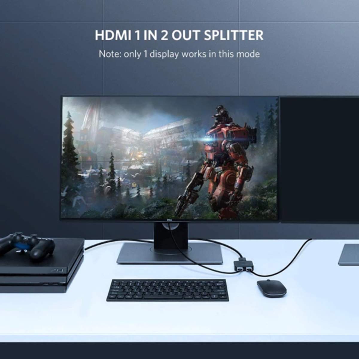 Bộ chuyển mạch HDMI 2 in 1 out Ugreen 50966 CM217 Switcher 4K@60Hz, tốc độ truyền tải 10.2Gbps