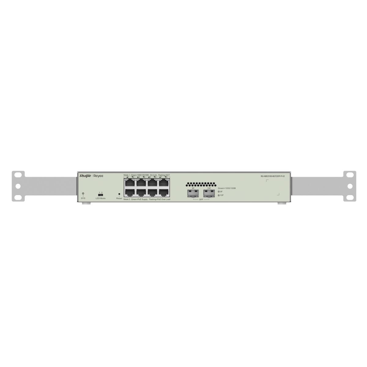 Switch Layer 2 Reyee RG-NBS3100-8GT2SFP-P-V2 8 cổng 10/100/1000BASE-T, tốc độ 20 Gbps