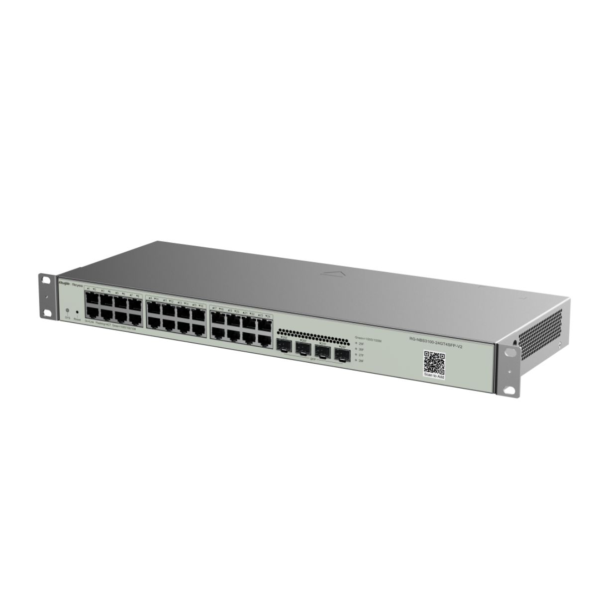 Thiết bị chuyển mạch Switch layer 2 Reyee RG-NBS3100-24GT4SFP-V2 24 cổng 10/100/1000BASE-T, 4 cổng SFP BASE-X, 56Gbps