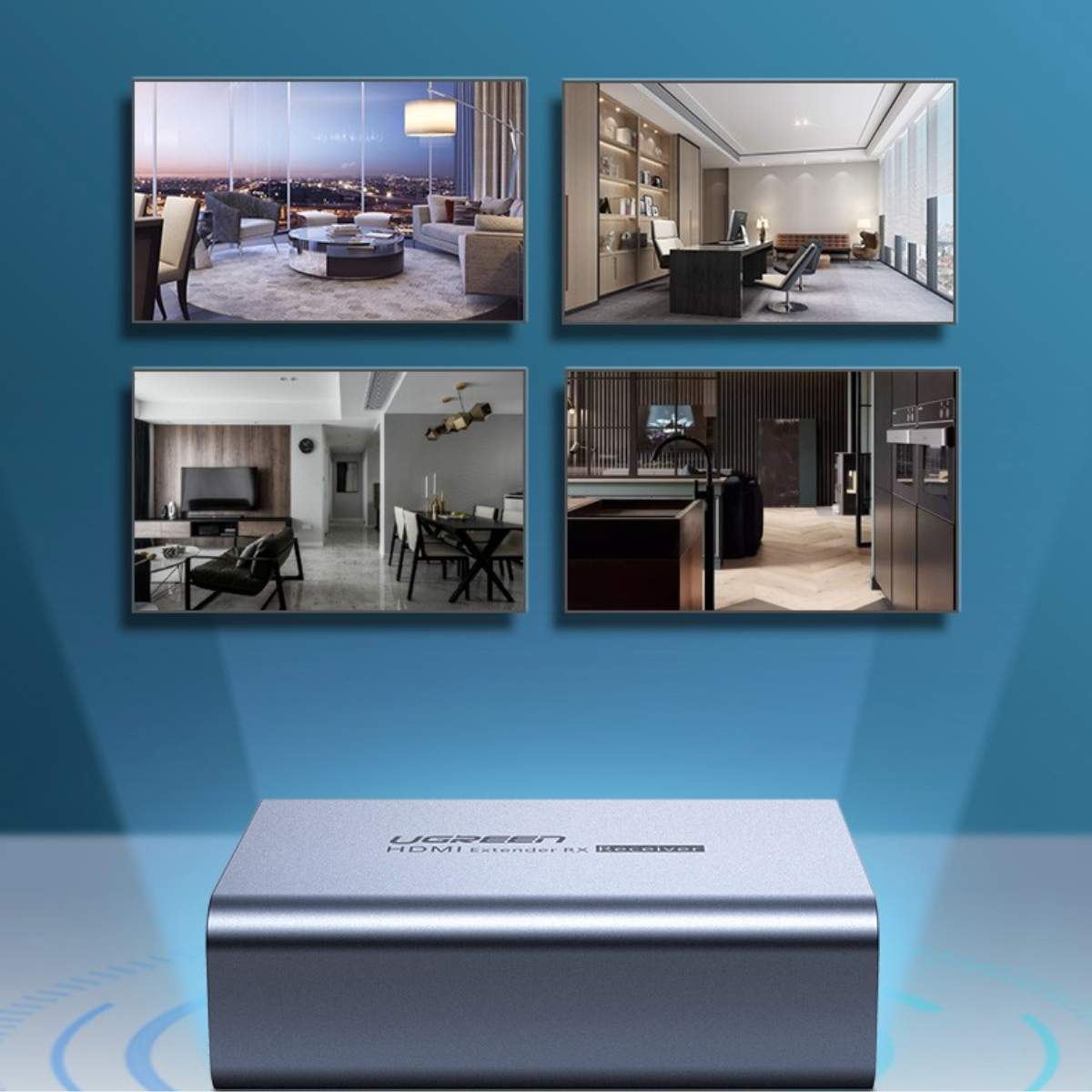 Bộ truyền HDMI Cat5e/Cat6 70m Ugreen 20519US CM455 ( 1 Transmitter + 1 Receiver), 1080P@60Hz/HDCP/3D