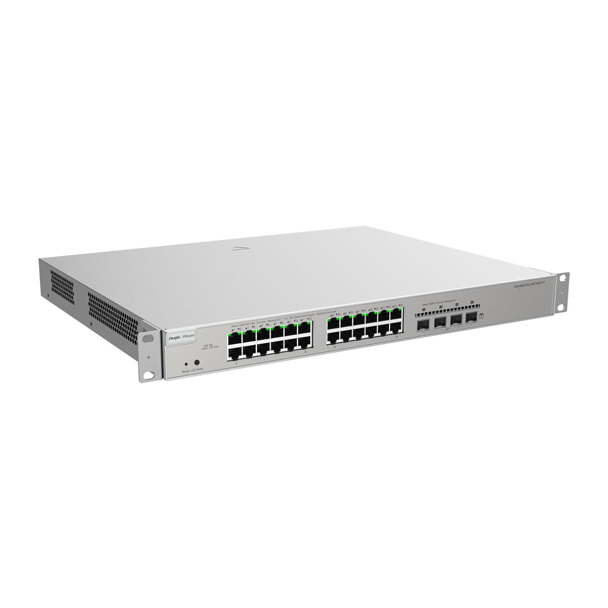 Switch PoE+ 24 cổng Layer 3 Reyee RG-NBS5100-24GT4SFP-P 24 cổng 10/100/1000BASE-T PoE/PoE+, 4 cổng SFP BASE-X, PoE 370W, 56Gbps