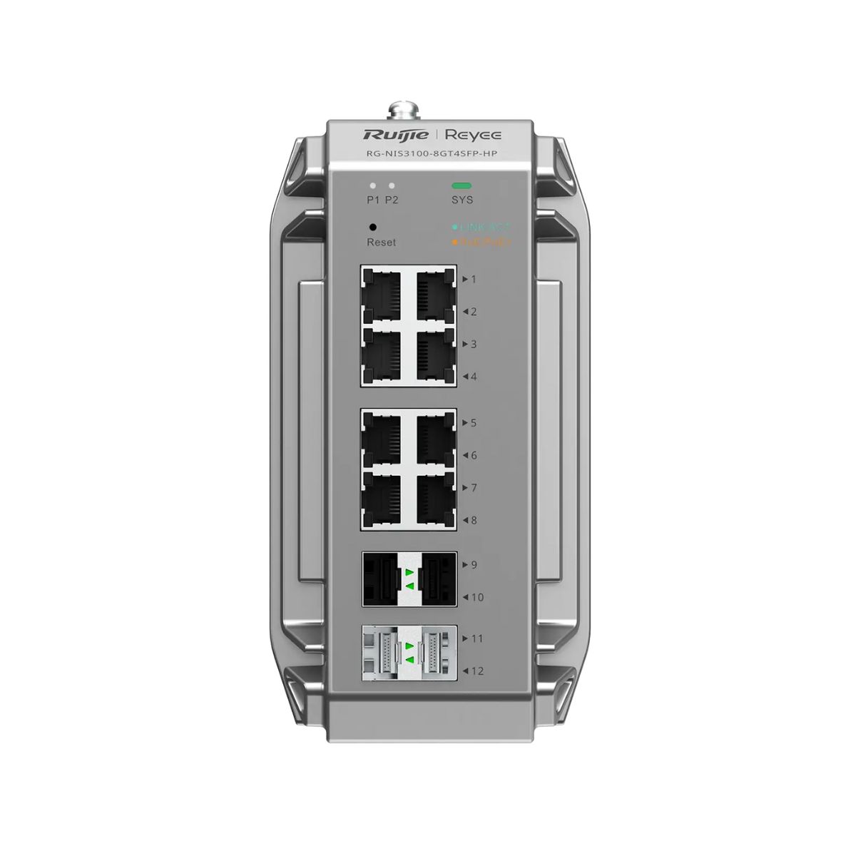 Switch mạng 8 cổng Reyee RG-NIS3100-8GT4SFP-HP 8 10/100/1000BASE-T + 4 cổng quang, PoE 240W, 24Gbps