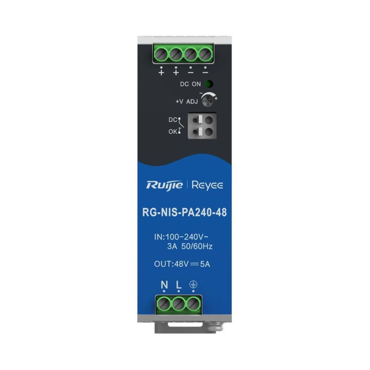 Bộ cấp nguồn 240w Reyee RG-NIS-PA240-48 100-240VAC, bảo vệ quá nhiệt