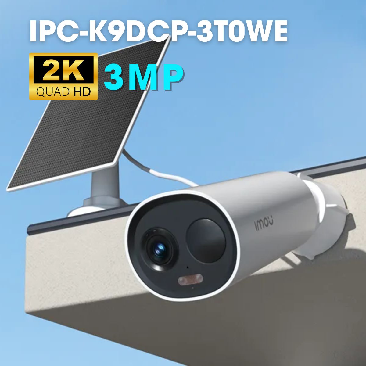 Camera pin tích hợp solar tấn pin mặt trời Cell 3C IMOU IPC-K9DCP-3T0WE 2K 3MP tích hợp mic, còi báo, đàm thoại 2 chiều