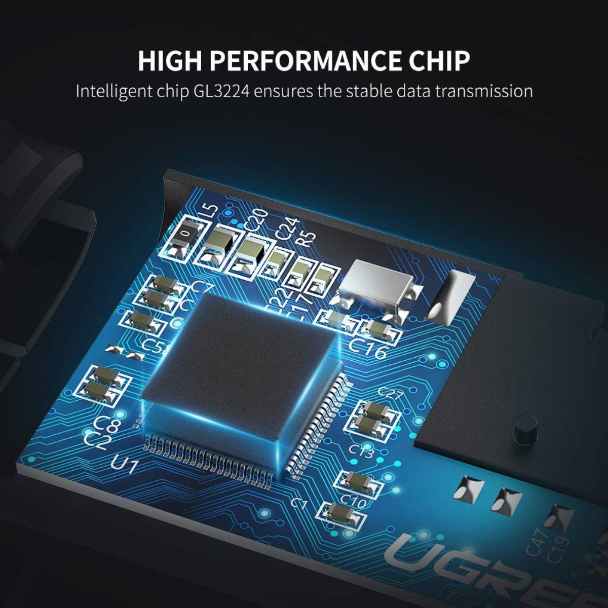 Đầu đọc thẻ USB 3.1 Ugreen 50704 CM184 hỗ trợ thẻ SD/TF 2TB, tốc độ truyền 5Gbps