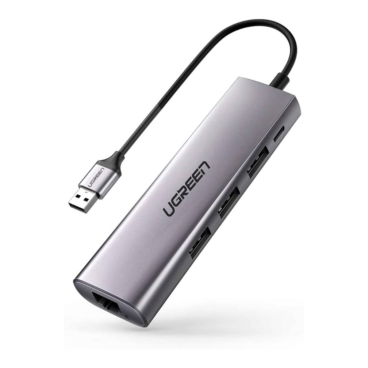 Bộ chia Hub Ugreen 60812 CM266 3*USB 3.0 + LAN 1Gbps, tốc độ truyền dữ liệu 5Gbps, nguồn cấp 5V