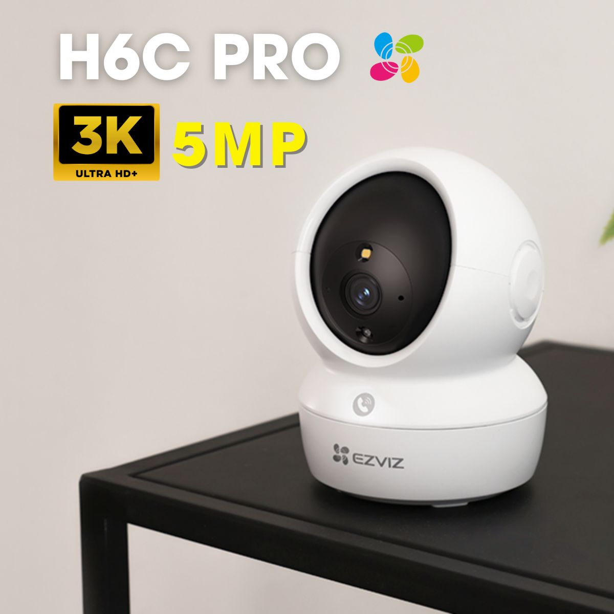 Camera Ezviz H6C Pro 3K 5MP wifi,nút call gọi điện, đàm thoại 2 chiều 