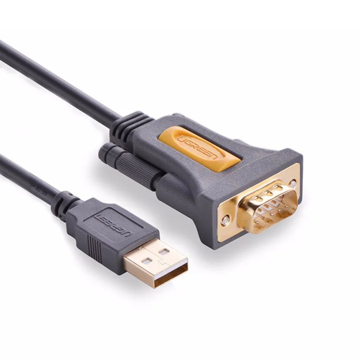 Cáp USB to Com 3m Ugreen 20223 CR104 dây dài, tốc độ truyền tải 1Mbps, đầu mạ vàng 24k