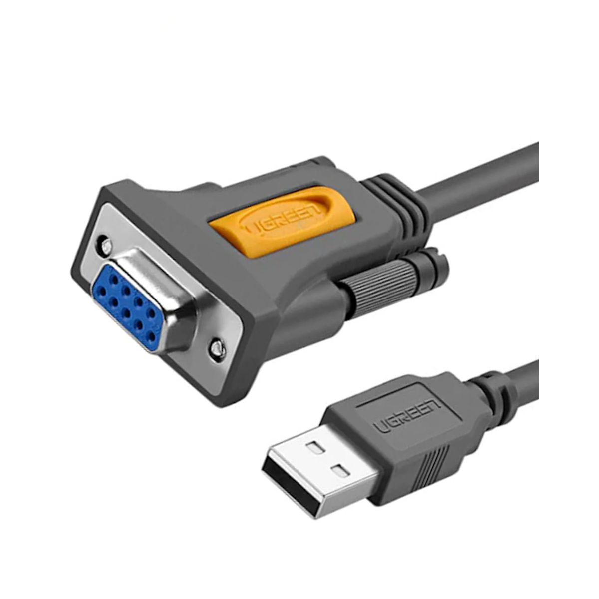 Cáp chuyển đổi USB to Com RS232 âm dài 1,5m Ugreen 20201 CR104 tốc độ truyền dữ liệu 1Mbps