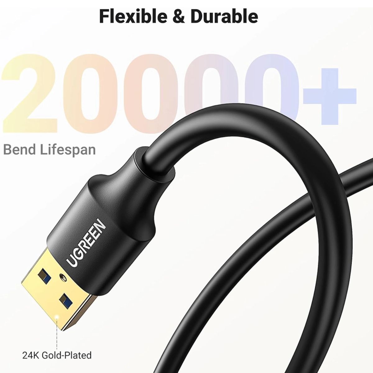 Cáp nối dài USB 3.0 dài 1,5m âm dương Ugreen 30126 chính hãng