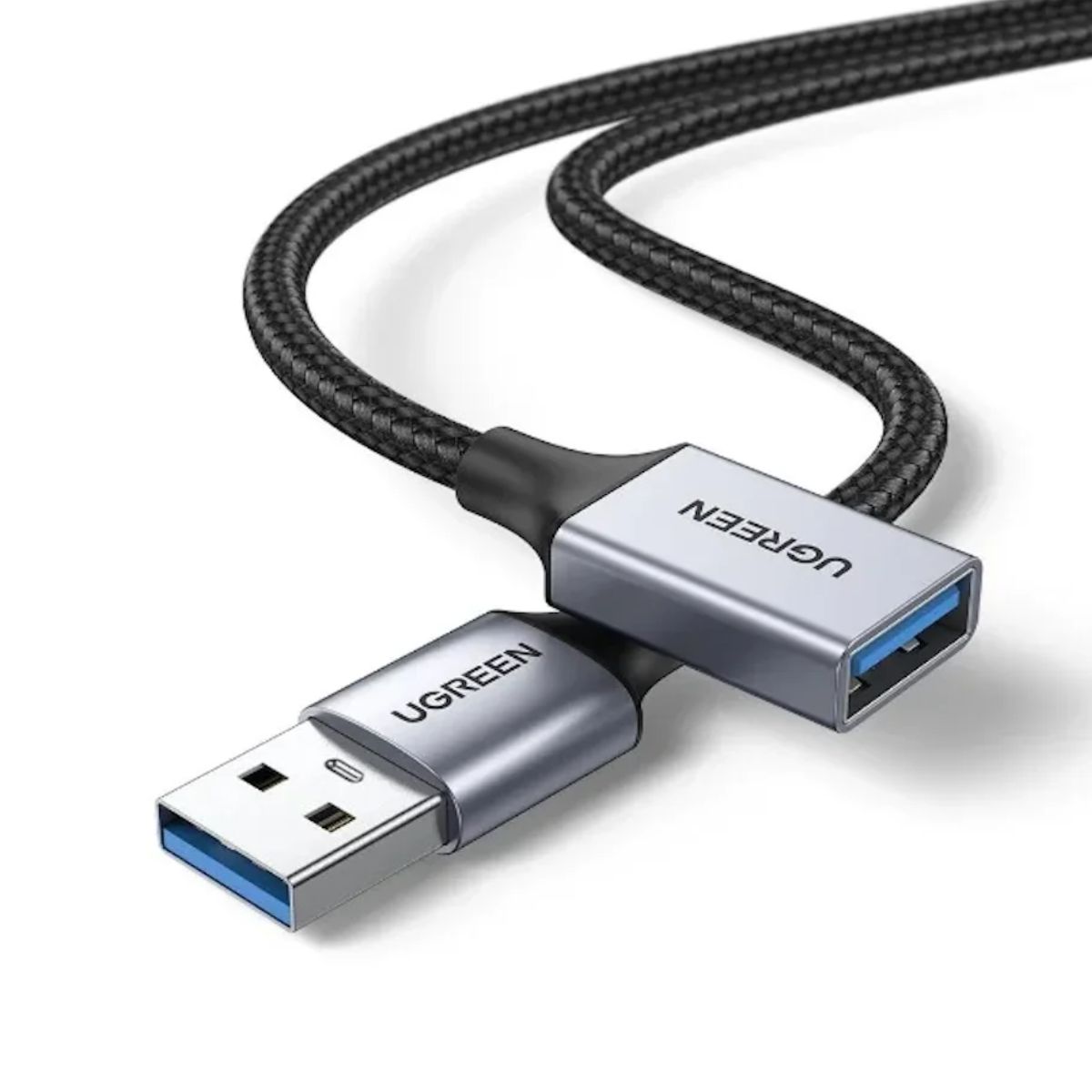 Cáp tín hiệu nối dài USB 3.0 2M dáng dây nhỏ Ugreen 10497 màu Đen US115 cao cấp