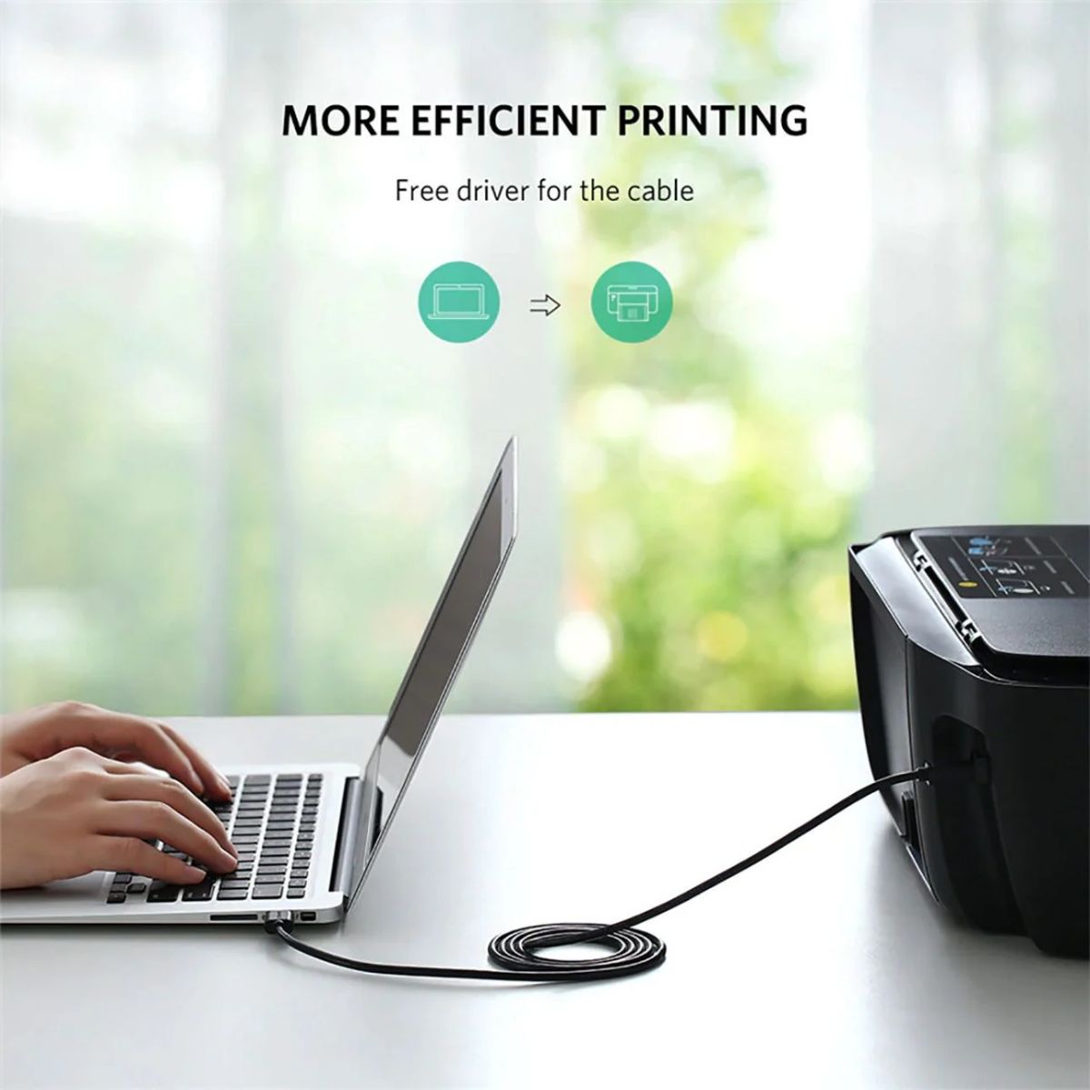 Cáp máy in USB 2.0 dài 2m Ugreen 20847 cao cấp