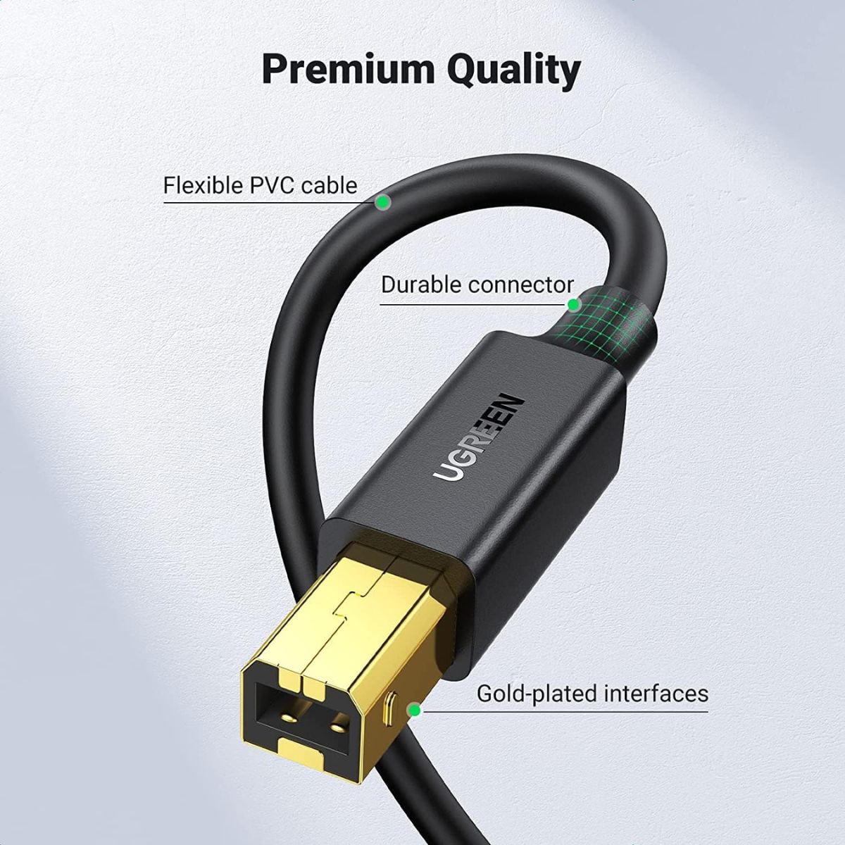 Cáp máy in USB 2.0 dài 5m Ugreen 10352 cao cấp