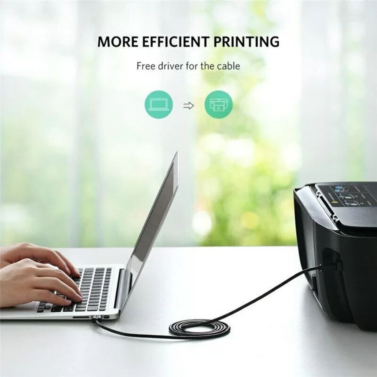 Cáp USB 3.0 AM to BM dài 1M máy in Ugreen 30753 chính hãng