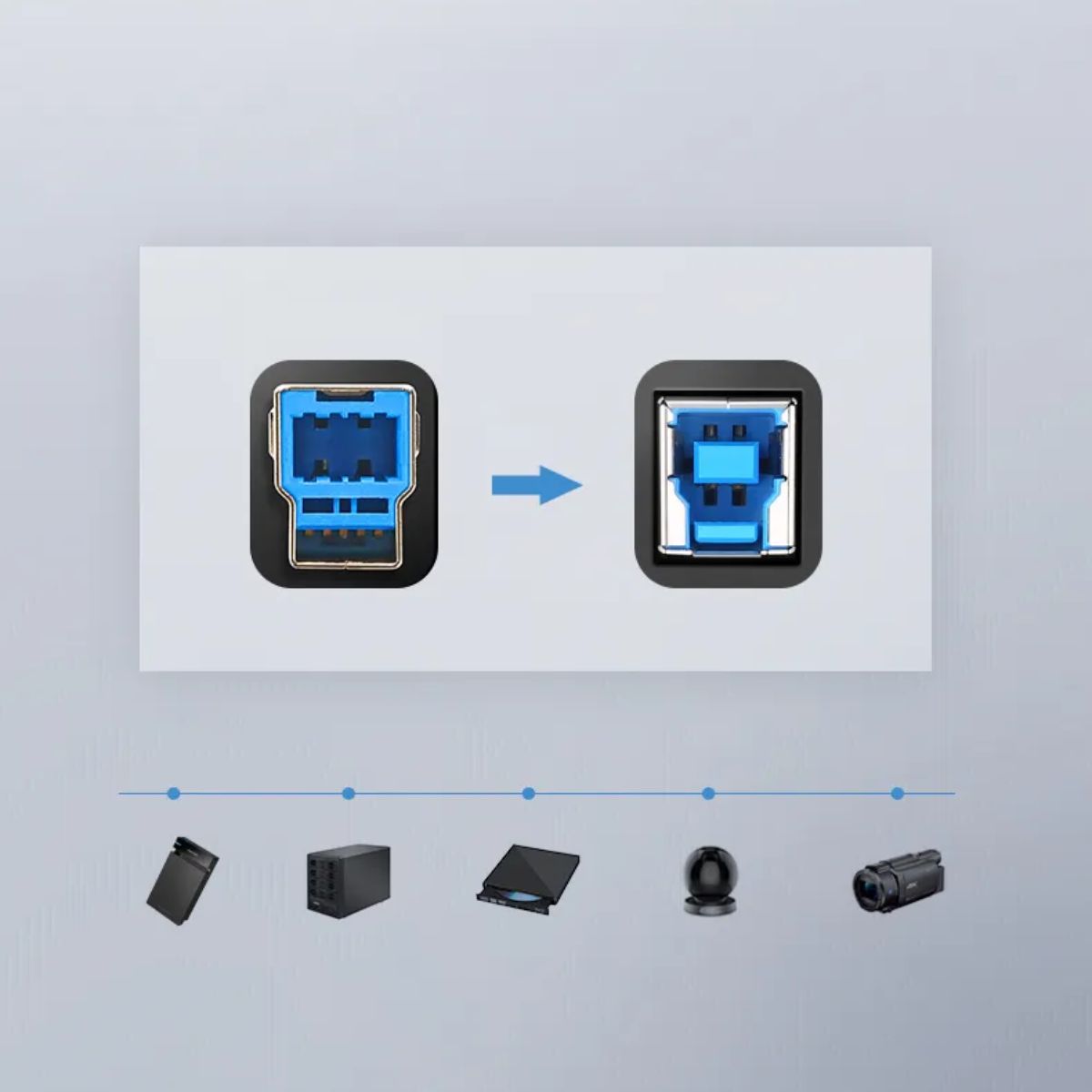 Cáp USB 3.0 AM to BM dài 1M máy in Ugreen 30753 chính hãng
