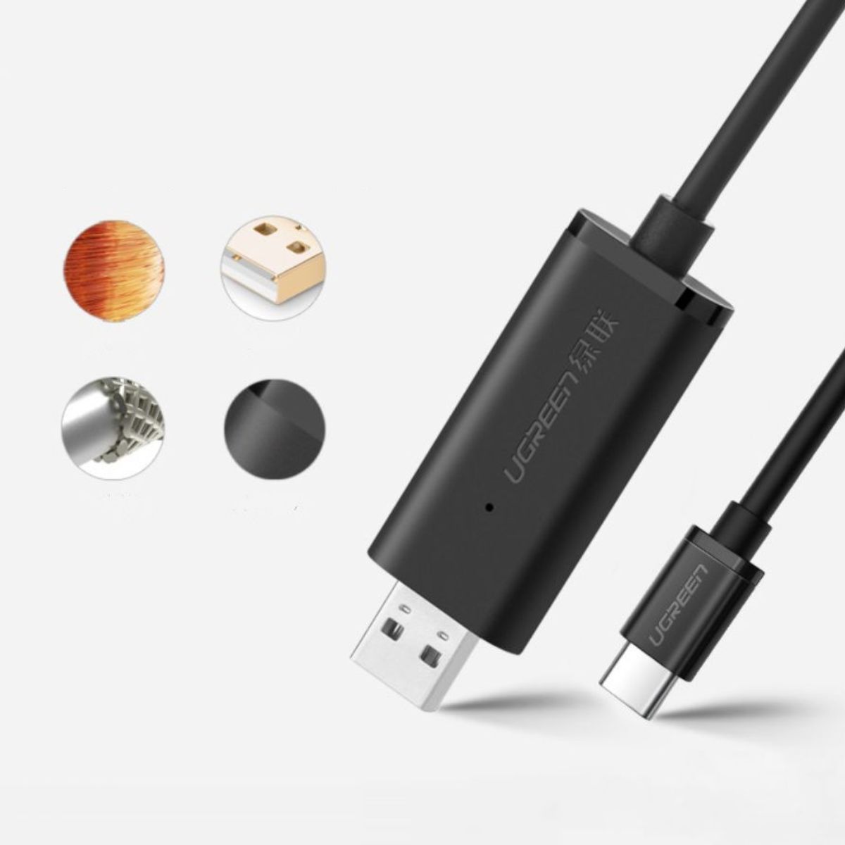 Cáp truyền dữ liệu USB 2.0 to USB Type C Ugreen 70420 dài 2m chính hãng