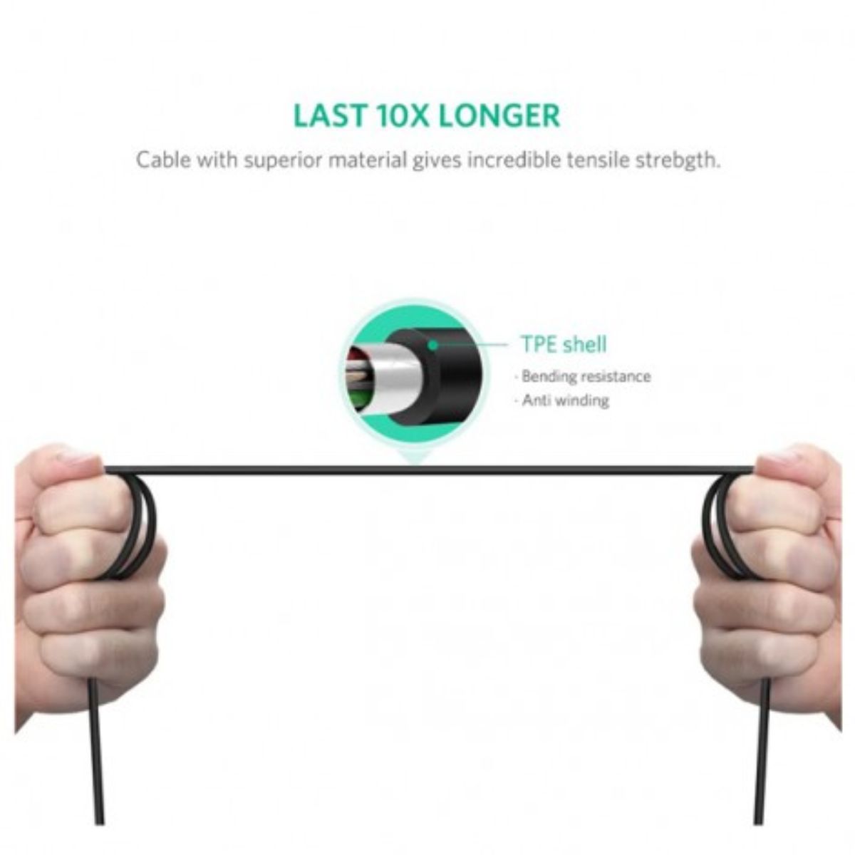 Cáp máy in USB 2.0 Type-C to USB Type-B dài 3M Ugreen 80812 (Màu đen)